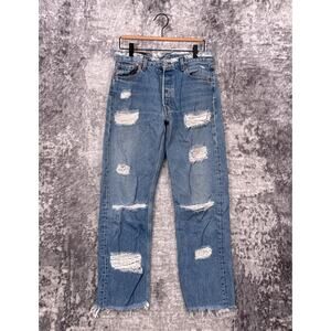 Vintage Levis Jeans 28 in x 28 in Womens 501 XX Distressed Denim